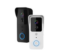JIDKEINNH 5GHz 2.4GHz Wireless WiFi Doorbell 1080P Video Intercom Door Bell with Camera Tuya Smart PIR Motion Detection Home Security Bell(White Option 3)