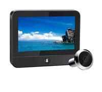 JIDKEINNH Hollarm 4.3Inch WiFi Digital Video Doorbell Tuya Smart Door Peephole Camera Home Security PIR Night Vision Motion Detection(with 128G TF Card)