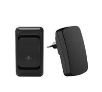 JIDKEINNH Outdoor Wireless Doorbell Waterproof House Chime Kit 300M Remote EU US Intelligent Smart Door Bell Home Garden Remote DoorBell(EU 1Key 2Bell-B)