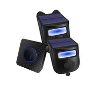 JIDKEINNH Solar Wireless Doorbell Alarm Security Protection Welcome Alarm Doorbell Sensor Alarm for Home Outdoor Infrared Induction(2 Detector 1 Receiev)