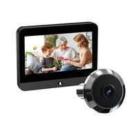 JIDKEINNH Tuya Wireless Radar Doorbell WiFi Door Peepholes HD Camera PIR Motion Detection 1080P Night Vision 4.3 inch Video Door Bell(S50,with 128GB Card)