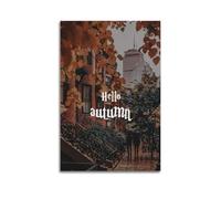 JIDUHON Poster d'automne City Street.jpg - Impression sur toile - Décoration murale moderne - Décoration esthétique - 50 x 75 cm - Style sans cadre