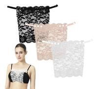 Jidyllic Dentelle Pour Décolleté,3 Pcs Cache Décolleté Cache Decollete Femme Camisoles À Clipser En Dentelle Pour Femme Empiècements en Dentelle pour Hauts décolletés
