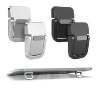 Jidyllic Mini Support de Laptop Portable,4 Pcs Élévation De Clavier Portable pour Bureau,Ordinateur Portable de Refroidissement pour Notebook et Clavieroir & Argent