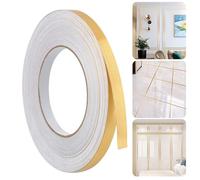 Jidyllic Moulures décoratives autocollantes - 50 m x 1 cm - Carrelage en céramique - Bande décorative autocollante - Bande d'étanchéité pour mur, miroir, décoration de meubles - Doré