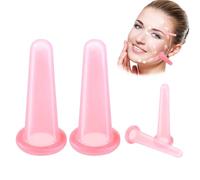 Jidyllic Ventouses Visage,4 Pcs Ventouse Silicone Cupping Visage Facial Cupping Ventouse Visage Anti Rides Face Cupping Massager Sets pour Réduit Les Tensions Musculaires Masseur Dos Visage