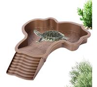 JIEBWCHA 35 x 28,5 x 4,3 cm Bol pour reptiles d'eau pour piscine avec rampe piscine pour tortues solide Design A peut être librement démonté et assemblé pour les amateurs de reptiles