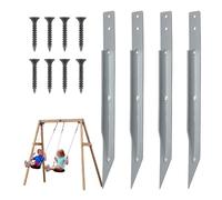 JIEBWCHA Ancres de jeu de balançoires, terre pour ensemble de swing, Ancres de terre en métal lourd avec vis, Accessoires de matériel de camping de camping pour camping pour camping pour