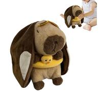 JIEBWCHA Animal en peluche réglable avec musique et lumière, peluche capibara mignonne qui joue, pour anniversaire, Noël, , adultes, chambre