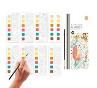 JIEBWCHA Aquarelles pour - Carnet portable pour pour peindre et dessiner - Activités éducatives artistiques avec aquarelles pour 4 à 8 ans, idéal pour voyager à la maison et aux fêtes