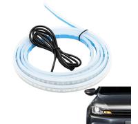 JIEBWCHA Bande LED pour coffret, bandes lumineuses décoratives à balayage - voitures lumineuses imperméables pour décoration de porte de grille de coffre sous capot jour