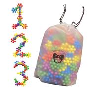 JIEBWCHA Blocs de verrouillage flocon de neige | 100 pièces Star Flex Jouets Kits de construction STEM Interlocking Blocks pédagogie préscolaire Connect Block Flocon de neige Jouets pour et filles à