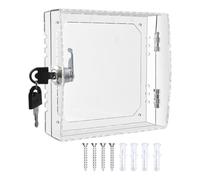 JIEBWCHA Boîte de thermostat transparente 16 x 15 x 6 cm avec clé, 4 ongles, 4 tubes d'expansion, protecteur de contrôleur CA avec serrure pour gestion de l'énergie