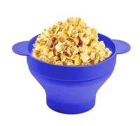 JIEBWCHA Bol à pop-corn - Boîtes à collation en silicone avec poignées et couvercle - Bols à pop-corn réutilisables - Pour home cinéma, carnaval, amateurs de film, , adultes, famille, soirée