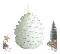 JIEBWCHA Bougies Cônes de Pin de Noël,Décoration Glands Sans Flamme Led Bougies Cônes De Pin,Décorations Noël Action De Grâces Pour Cheminée Étagère Bibliothèque Chambre Salon Maison | pour Table