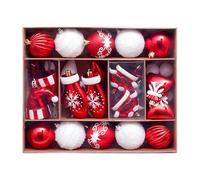 JIEBWCHA Boules de Noël | Décorations de sapin de Noël, pendentifs saisonniers pour affichage de fenêtre, salon, vente au détail, photo, balcon