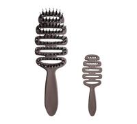 JIEBWCHA Brosse à palette pour la souffrance, peigne à pagaie pour les femmes | Brosse lisse aux cheveux crépus,Pagaie de masseur de tête anti-statique peigne de cuir de cuir en douceur frisé pour les