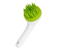 JIEBWCHA Brosse à récurer pour chien | Masseur exfoliant pour cuir chevelu de chiot, brosse de toilettage à long manche pour chiens de taille moyenne et grande taille, élimine les poils morts et les