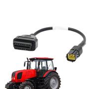 JIEBWCHA Câble d'extension OBD2 | Câble adaptateur pour scanner de diagnostic OBD de voiture, outil de diagnostic résistant pour véhicules motos, SUV, camions, ateliers, tests d'émissions