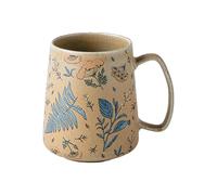 JIEBWCHA Café Floral | Tasses à Thé 24oz avec Décoration manuelle - Céramique Décoration manuelle pour enseignants étudiants Séjour Étude Soirées Film Jus Lait