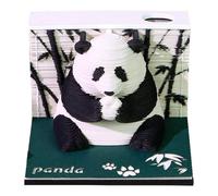 JIEBWCHA Calendrier horloge | Calendrier 2026 art en papier panda, almanach décoratif de bureau avec feuilles détachables pour étagère chambre salon - étudiants