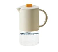 JIEBWCHA Carafe en verre avec couvercles pour carafe à eau en verre | Facile à nettoyer résistant à la chaleur avec poignée | Récipients de jus de limonade glacée, distributeurs de boissons glacées