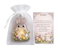 JIEBWCHA Carte De Poche Pour Les Émotions | Accessoire Inspirant et Réconfortant | Thème Œuf de Pâques et Lapin - Pour les Déplacements Quotidiens Voyage École Aventure Hommes Adultes Adolescents