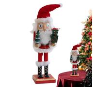 JIEBWCHA Casse-noisette de Noël soldat jouet, casse-noisettes, en bois, pour bureau, Père Noël, 27 cm, décoration saisonnière, pièce maîtresse pour fête, école, bureau, maison vitrine, étude d'entrée