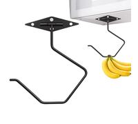 JIEBWCHA Cintre banane sous l'armoire | Support pliable avec adhésif et vis - Cintre banane sous l'armoire - Pour cuisine, camping-car, chambre, ferme, garde-manger,