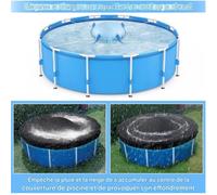JIEBWCHA Coussins d'air pour Piscine Hors-Sol | Oreiller à Air 120x120cm pour Couverture de Bassin,Kit d'Hivernage Résistant au Froid avec Corde pour Toute la Famille et Amis
