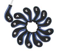 JIEBWCHA Couvertures de fer pour clubs de golf, couverture de fer de golf | 12x Couvertures de tête réglées | Numéro Équipement de club de golf pour ventilateurs de sport alphabétique, équipement pour