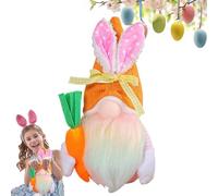 JIEBWCHA Décorations de gnomes de Pâques, décorations de gnomes de Pâques pour la maison, décorations de maison de gnomes de lapin de dessin animé, centre de table nano fait à la main pour