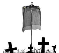 JIEBWCHA Décorations d'Halloween d'extérieur | Épouvantail d'extérieur Halloween - Ornements effrayants saisonniers résistants aux intempéries pour porche, jardin, cimetière, maison ta