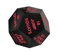 JIEBWCHA Dés d'exercice pour adultes - Équipement de cube pour entraînement amusant et petit à 12 faces - Dés d'entraînement, pour femmes, hommes, squats, gymnastique, sport, athlète