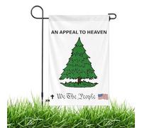 JIEBWCHA Drapeau de l'appel, drapeau de pin,drapeau extérieur pour jardin de pin vert - Drapeau vertical à double face We the People, drapeau commémoratif à la liberté de la révolution