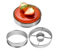 JIEBWCHA Emporte-pièce pour biscuits, anneaux de trompette, 3 emporte-pièces réutilisables en acier inoxydable, outil de découpe multifonction pour la maison, retavena