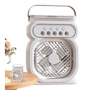 JIEBWCHA Fan with Mist, la rechargeable de - Fregiale rechargeable pour ordinateur portable, réglable 3 vitesses de 450 ml d'aquarium avec 7 couleurs veilleuse pour plage, croisière, randonnée,