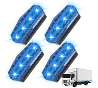 JIEBWCHA Feux Stroboscopiques pour Camions | Lumières Clignotantes Anti-Collision Pour Voitures Et Camions,4 Pièces Pour Conduite, Alarme Automobile Pour Véhicules, Motos, Glissières De Sécurité Et