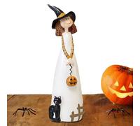 JIEBWCHA Figurine Halloween - Figurine décorative en résine pour Halloween, décorations saisonnières pour bureau de seuil extérieur intérieur Casa ta