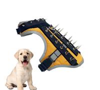 JIEBWCHA Gilet pour chien avec pointes, gilet de sécurité réfléchissant pour animaux, harnais coyote réglable avec pointes pour les promenades en plein air, la chasse, protection contre les oiseaux de
