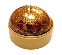 JIEBWCHA Glitter Dumpling Squishy Toy, 8,5x6 Cm Géant Paillettes Squishys Ravioli, Cute Dumplings Squishiest with Steamer Box, Balle Anti-Stress Boulettes Pailletées Presser pour Travail, Études