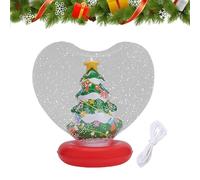 JIEBWCHA Grandes boules de Noël gonflables | Décoration de Noël lumineuse en forme de cœur | Avec figurine intérieure gonflable | Pour extérieur, jardin, pelouse, terrasse, chemin de plage