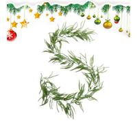 JIEBWCHA Guirlande de pin de Noël | Décoration suspendue de bienvenue - Pin cyprès artificiel avec texture royale, pour escaliers, cheminée, maison de campagne et fêtes