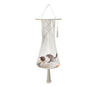JIEBWCHA Hamac pour chat, lit pour chats Boho - Hamac bohème pour animaux de compagnie | Hamac confortable en corde de coton tissé à la main pour fenêtre, porche, jardin