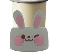JIEBWCHA Housses en silicone pour tasses à café - Protecteur pour tasse en silicone avec animaux, supports isolants pour tasses, maison, café, bureau, vacances, voyage, thé, boissons chaudes et