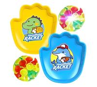 JIEBWCHA Jeu de Balles Lancer-Attraper - Jouet de Lancer Extérieur,Set de Jeu avec Balle Lumineuse Collante et Accessoire de Rattrapage,pour Garçons Filles - Idéal pour Plage Jardin Air Libre Cadeau