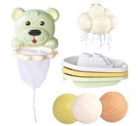 JIEBWCHA Jouet de Bain de Basket-Ball, Ensemble de Basket-Ball de Salle de Bain,Jeux d'eau pour - Jouets de Bain Amusants avec Moule de , Jouets de Piscine de Bain avec 3