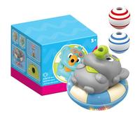 JIEBWCHA Jouet électrique luminescent, jouet à balles soufflantes avec lumières et sons - jeu rotatif interactif avec animaux, idéal pour salon, chambre à coucher, jardin et voyage