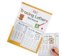 JIEBWCHA Livre De Pratique Alphabet | Cahier Alphabet Anglais Format A4, Cahier Interactif Pour Premières Découvertes 3-6 Ans Apprendre à Tracer Lettres Pour Maison et École