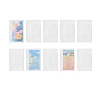 JIEBWCHA Lot de 10 pochettes A6 - Lot de 10 feuilles de protection rechargeables pour, cartes postales, journal, projet d'étude, planificateur, planificateur, planificateur, planificateur
